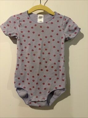 BONDS Poka Dot Short Sleeve One-Piece Bodysuit - Lavender 12-18 Months